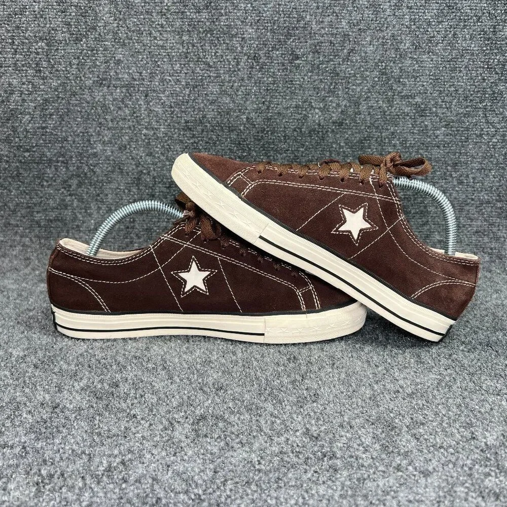 Converse One Star Sneakers Women's 9.5 Brown Suede Low Lace Retro Athletic Shoes